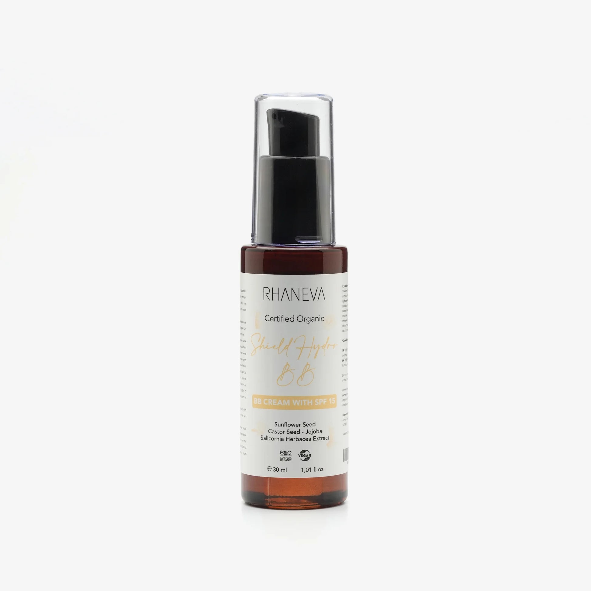 SHIELD HYDRO BB Krem SPF 15, Organik ve Vegan, 30 ml | RHANEVA - RHANEVA