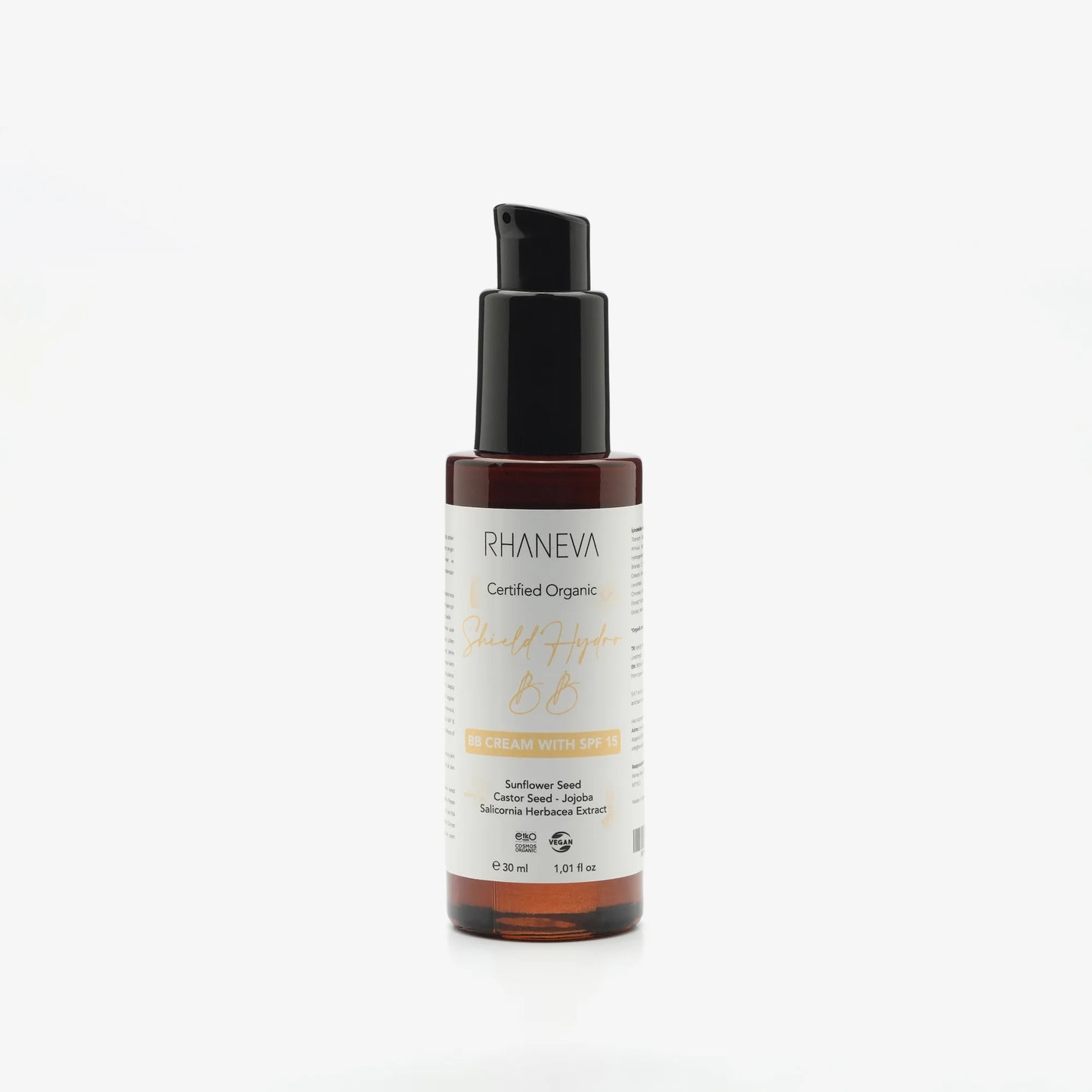 SHIELD HYDRO BB Krem SPF 15, Organik ve Vegan, 30 ml | RHANEVA - RHANEVA
