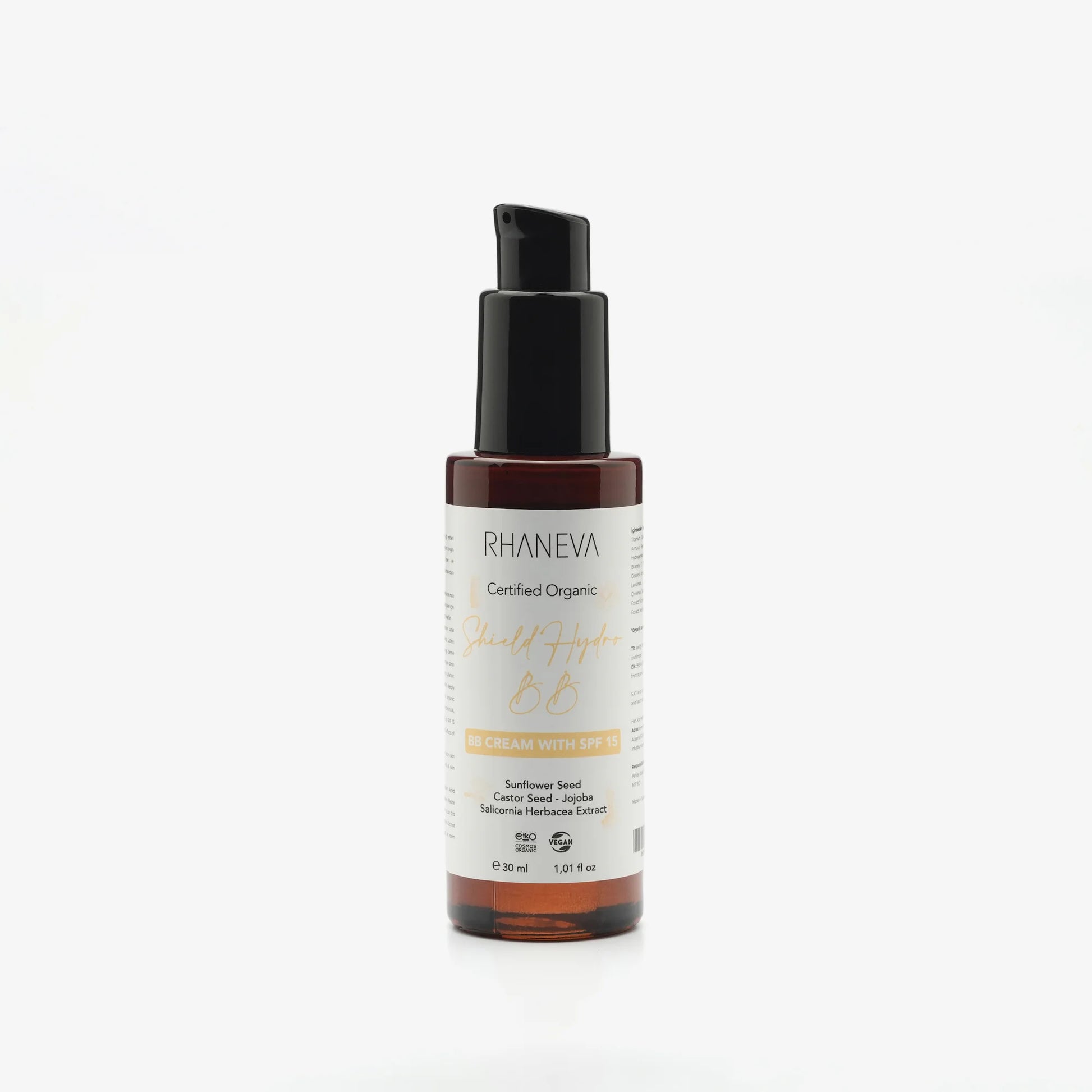 SHIELD HYDRO BB Krem SPF 15, Organik ve Vegan, 30 ml | RHANEVA - RHANEVA