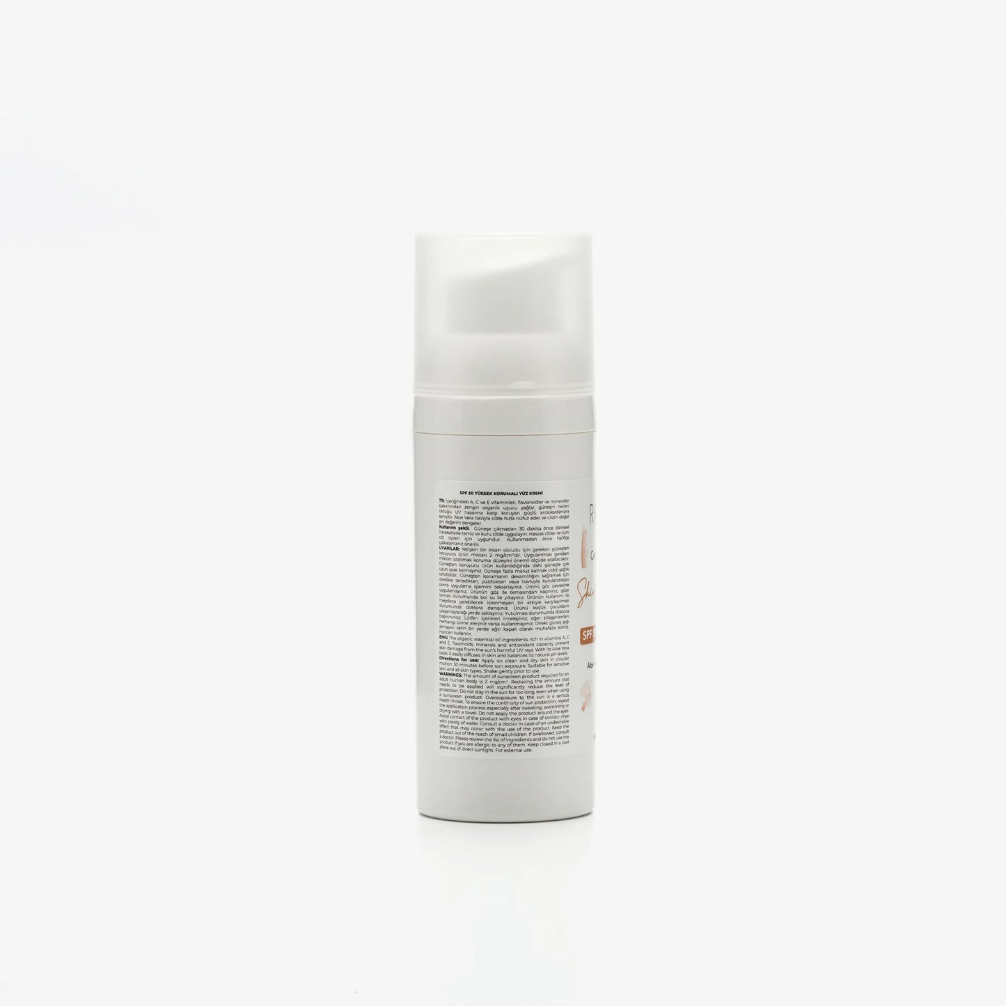 SHIELD HYDRO+ SPF 50 Geniş Spektrumlu Güneş Kremi, Organik ve Vegan, 50 ml | RHANEVA - RHANEVA