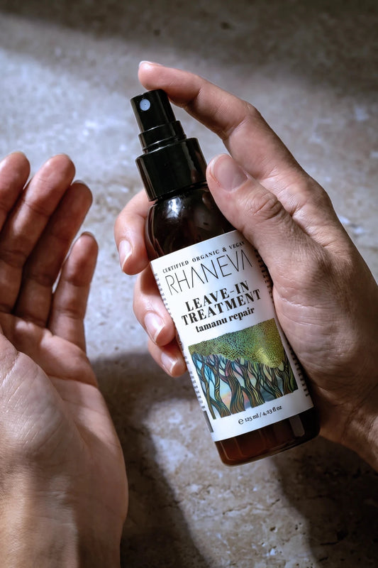 Durulanmayan Saç Bakım Spreyi, Kolay Tarama ve Isı Koruma, Organik ve Vegan Sertifikalı, 125 ml | RHANEVA - RHANEVA