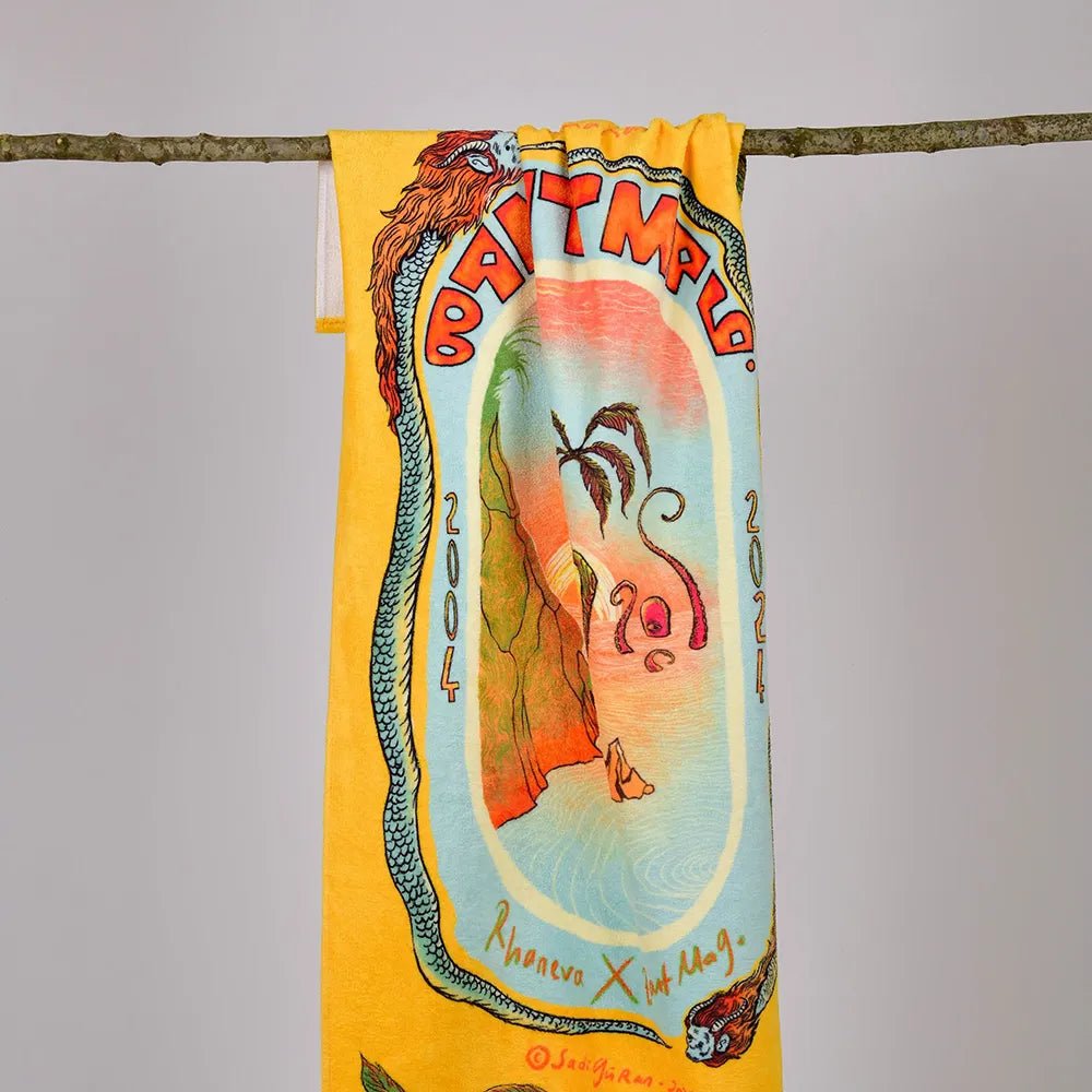 RHANEVA x bant mag. koleksiyonundan Sadi Güran tasarımı 70x140 cm Plaj Havlusu