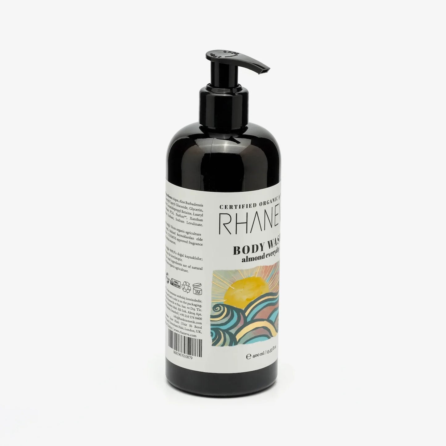 Almond Everyday Duş Jeli, Hassas Ciltler, Organik ve Vegan, 400 ml | RHANEVA - RHANEVA