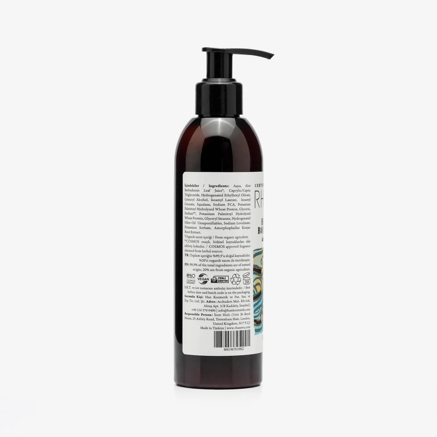 Almond Everyday El ve Vücut Losyonu, Hassas Ciltler için, Organik ve Vegan, 250 ml | RHANEVA - RHANEVA