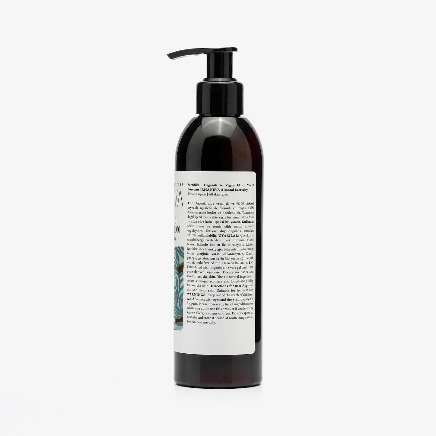 Almond Everyday El ve Vücut Losyonu, Hassas Ciltler için, Organik ve Vegan, 250 ml | RHANEVA - RHANEVA