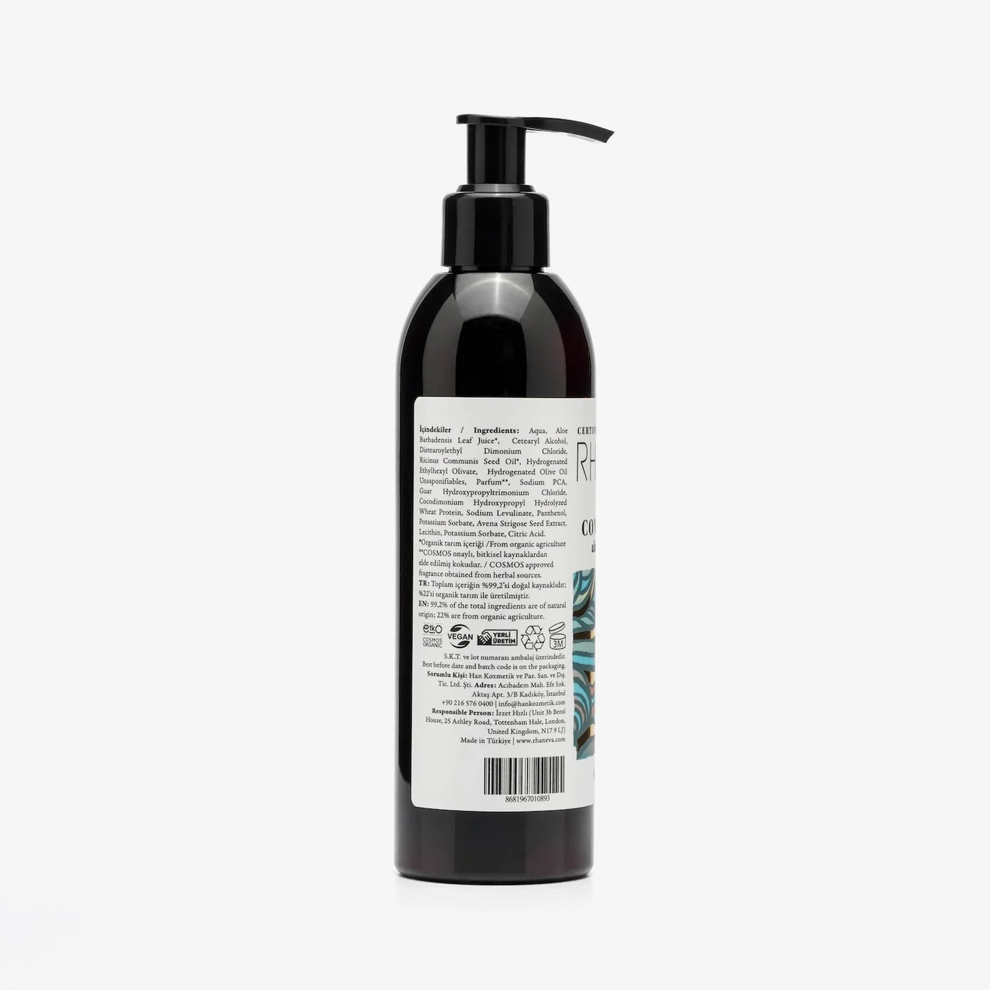 Almond Everyday Saç Bakım Kremi, Kuru ve Yıpranmış Saçlar için, Organik ve Vegan, 400 ml | RHANEVA - RHANEVA