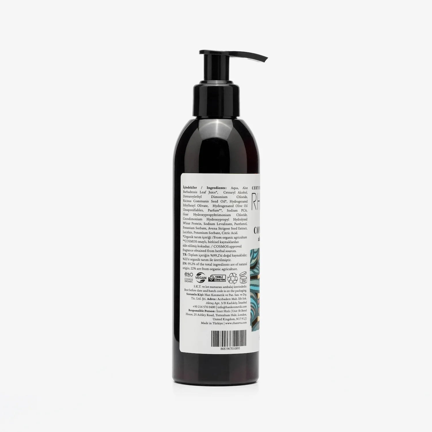 Almond Everyday Saç Bakım Kremi, Kuru ve Yıpranmış Saçlar için, Organik ve Vegan, 400 ml | RHANEVA - RHANEVA