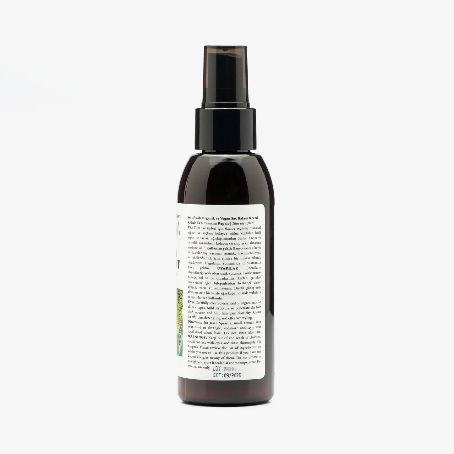 Onarıcı Saç Bakım Kremi, Organik ve Vegan, 125 ml | RHANEVA - RHANEVA