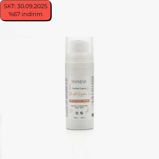 SHIELD HYDRO+ SPF 50 Geniş Spektrumlu Güneş Kremi, Organik ve Vegan, 50 ml | RHANEVA - RHANEVA