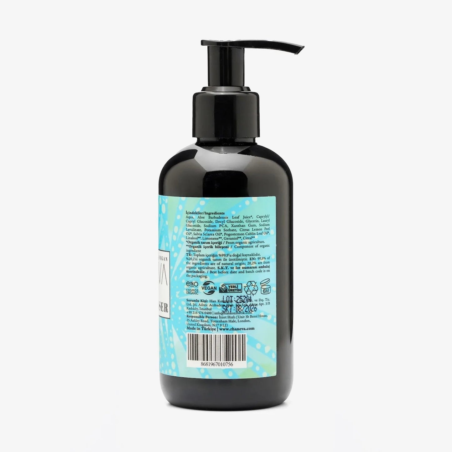 SPLASH Yüz Temizleme Jeli, Organik ve Vegan Sertifikalı, 200 ml | RHANEVA - RHANEVA