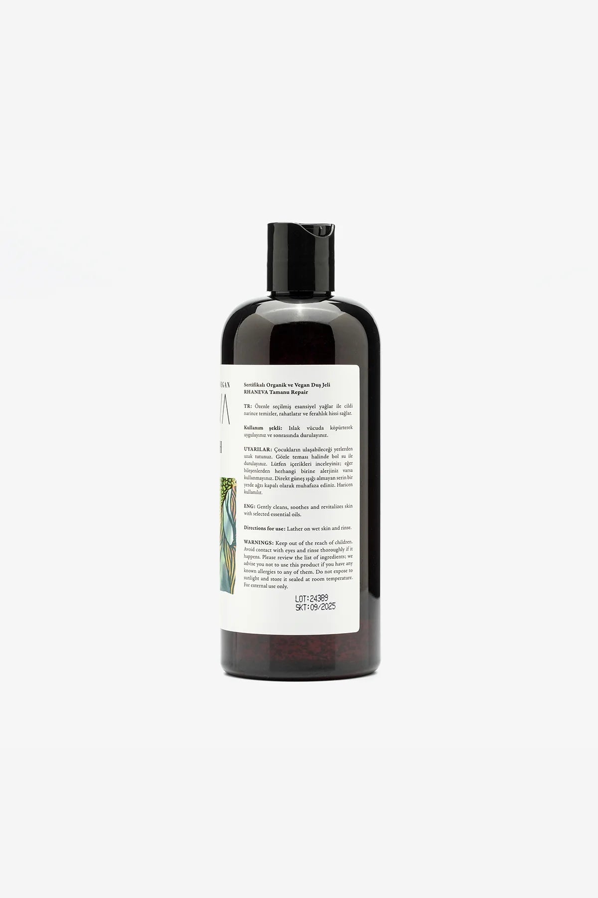 Hassas Ciltler için Sülfatsız Aromaterapik Duş Jeli, Organik ve Vegan Sertifikalı, 400 ml | RHANEVA - RHANEVA