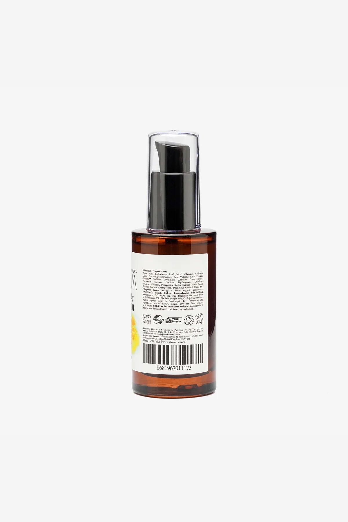 Hyaluronik Asit Serum, Yoğun Nem ve Bariyer Desteği, Organik ve Vegan Sertifikalı, 50 ml | RHANEVA - RHANEVA