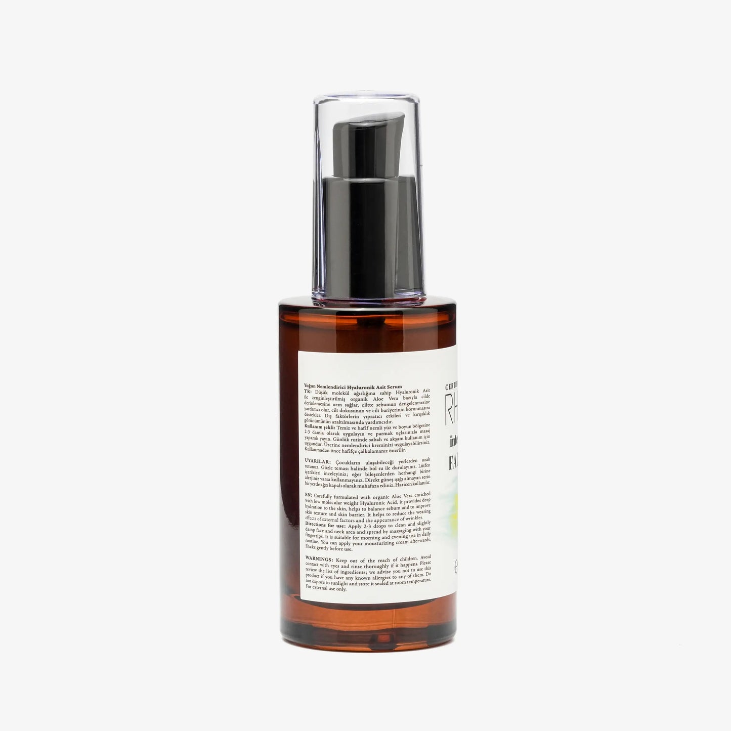 INTENSE HYDRO Hyaluronik Asit Serum, Organik ve Vegan, 30 ml | RHANEVA - RHANEVA