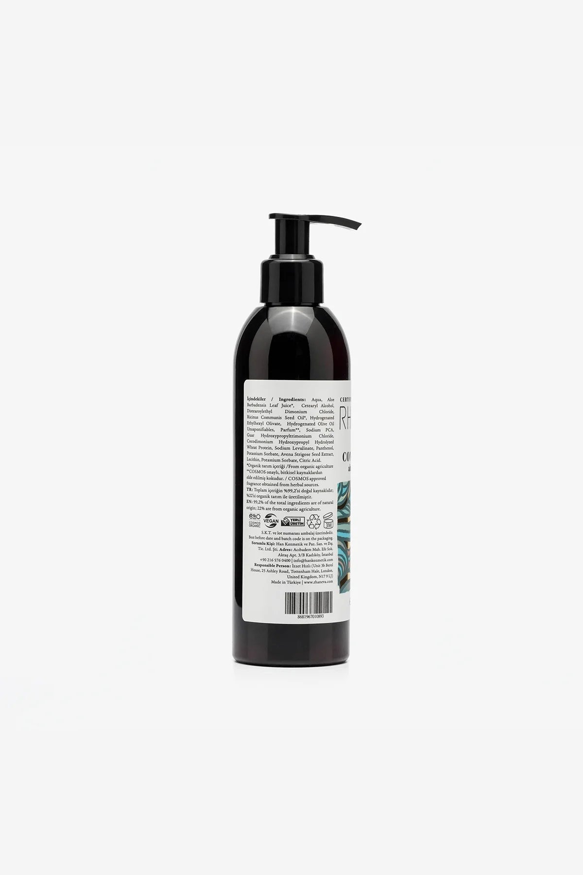 Kuru, Yıpranmış Saçlar için Silikonsuz Nemlendirici Saç Kremi, Organik ve Vegan Sertifikalı, 250 ml | RHANEVA - RHANEVA